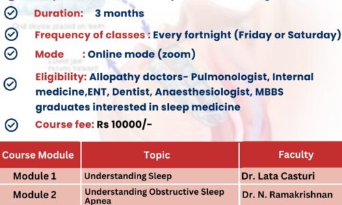 Online Program on Sleep Disordered Breathing (SDB)